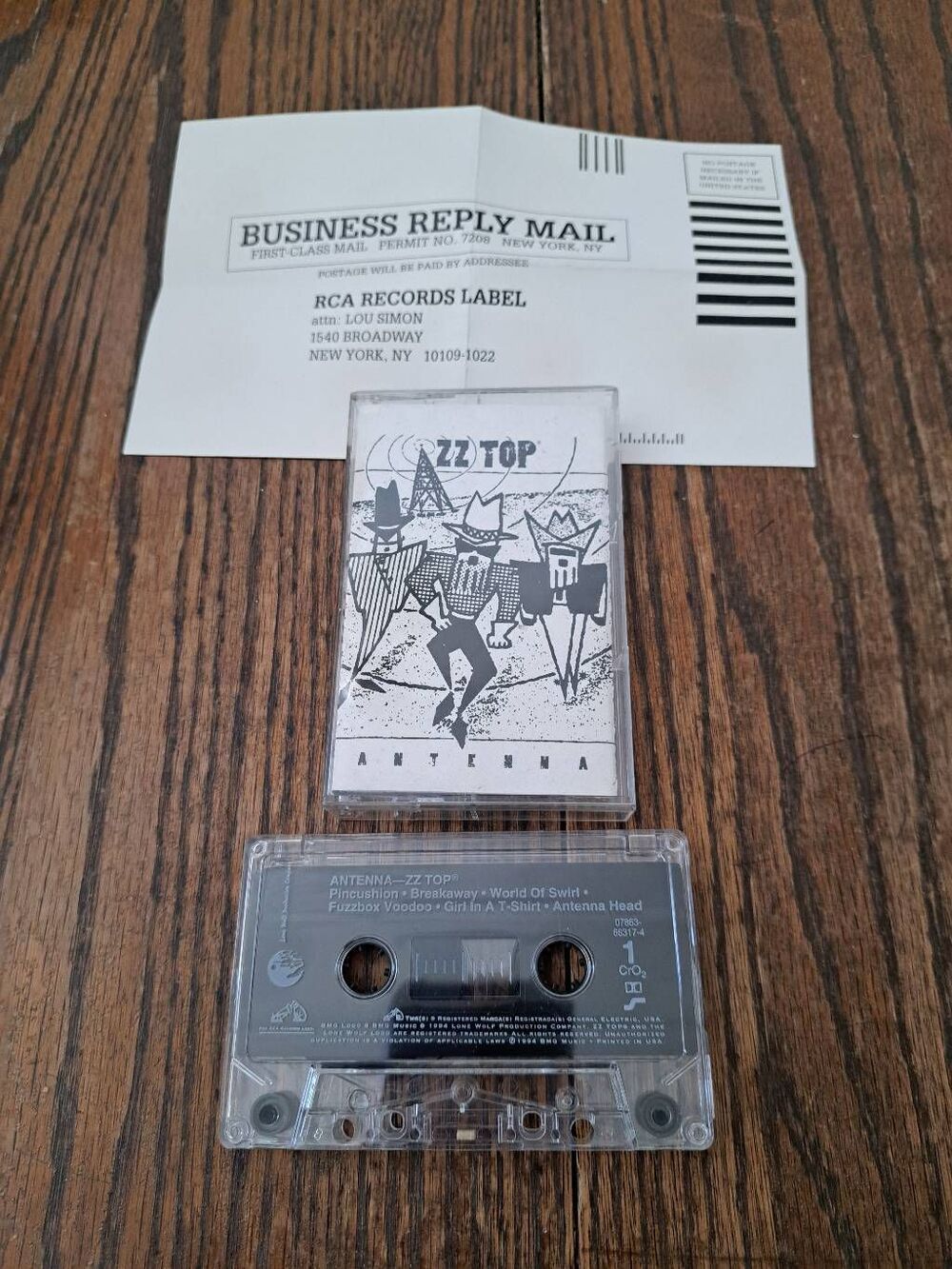 Vintage 1994 ZZ Top Antenna Music Cassette Tape